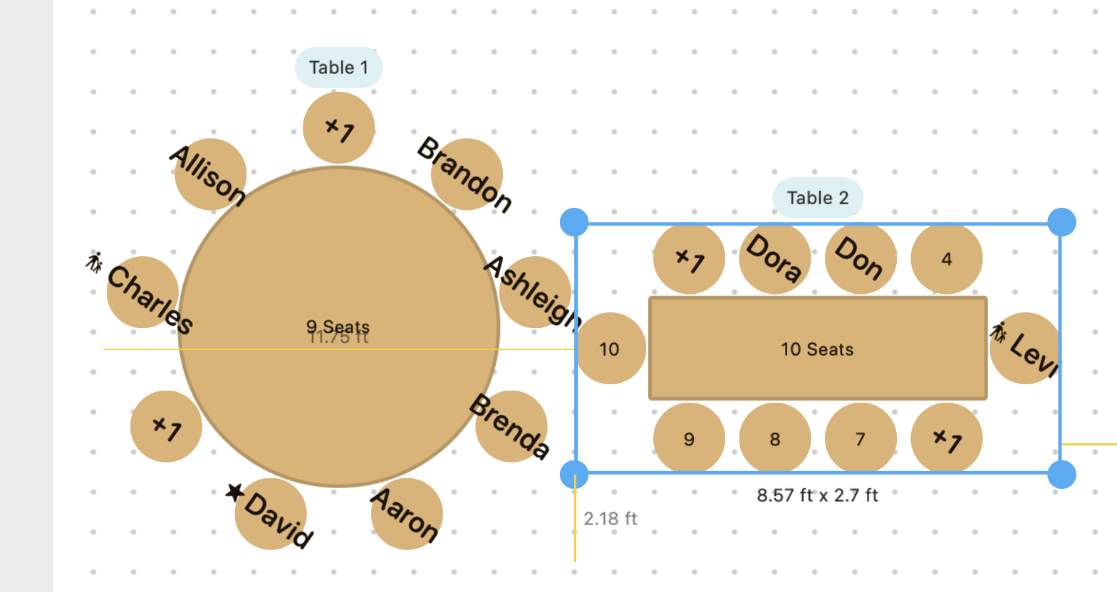 Placeholder image of spacing indicators and measurement preference toggles